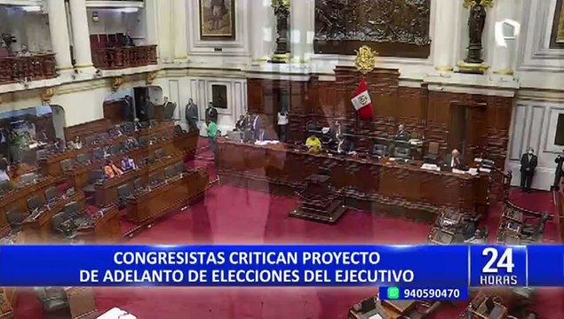 Congresistas critican proyecto de adelanto de elecciones presentado por el Ejecutivo