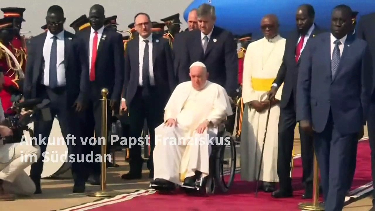 Ankunft von Papst Franziskus im Südsudan