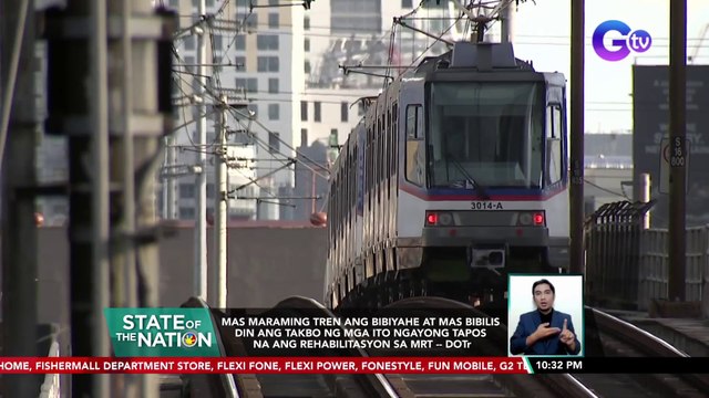 Mas maraming tren ang bibiyahe at mas bibilis din ang takbo ng mga ito ngayong tapos na ang rehabilitasyon sa MRT DOTr | SONA