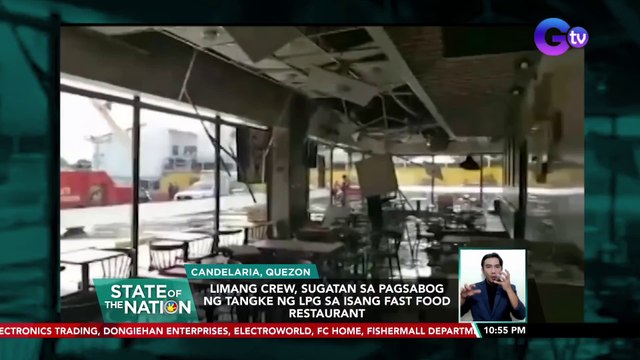 Limang crew, sugatan sa pagsabog ng tangke ng LPG sa isang fast food restaurant | SONA