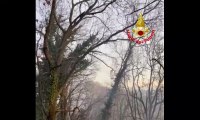 Santa Maria Hoe, incendio nei boschi della val Curone