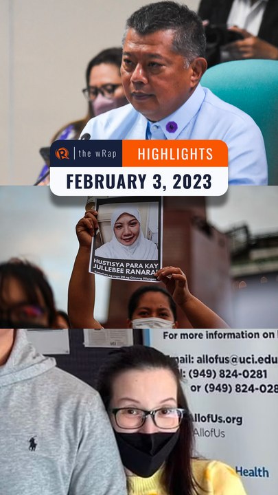 Rappler's highlights: Kian delos Santos, Jullebee Ranara, and Kris Aquino | February 3, 2023 | The wRap