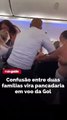 Uma briga entre duas famílias causou confusão generalizada em um voo da Gol entre Salvador e São Paulo. O vídeo que circula nas redes sociais mostra a pancadaria dentro da aeronave, com comissários tentando apartar.