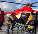 Ambulans helikopter düşük tehlikesi olan kadın için havalandı