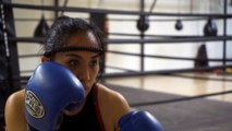 Beautiful girl boxing video