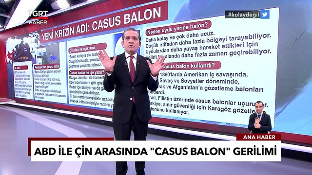 'Casus Balon' İki ülke Arasındaki Gerilimi Tırmandırdı, ABD ve Çin Karşı Karşıya - TGRT Ana Haber