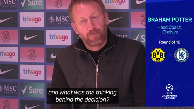 Potter explains Aubameyang omission from Champions League squad