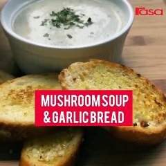 Mushroom Soup & Garlic Bread  l  Let's Cooking