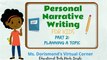 Planning a Personal Narrative | Personal Narrative Writing for Kids | Part 2