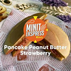 Pancake Peanut Butter Strawberry Yang Gebu & Enak