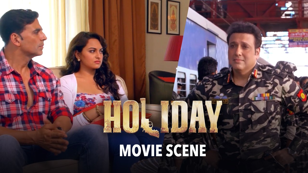 Govinda Gives His Blessings To Akshay Kumar & Sonakshi | Holiday3 | Movie Scene