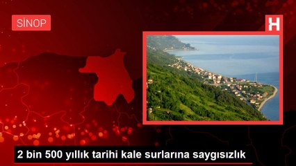2 bin 500 yıllık tarihi kale surlarına saygısızlık