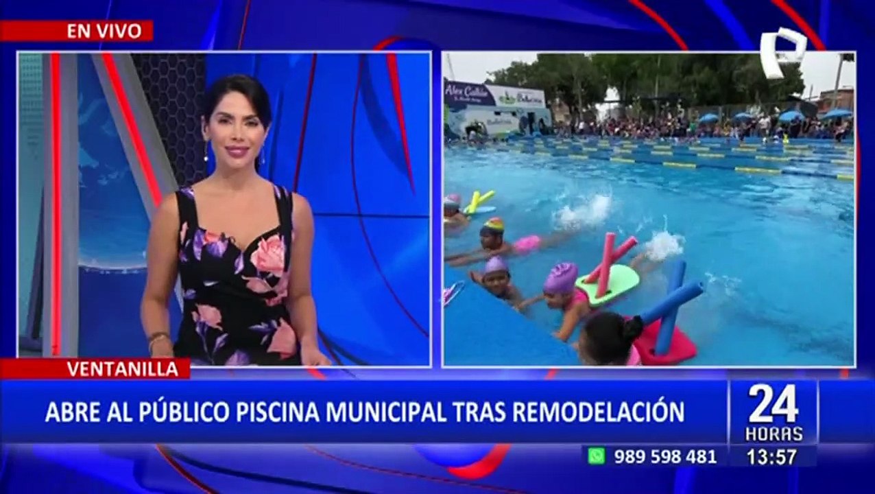 Callao: alcalde del distrito de Bellavista reabre piscina tras ser remodelada