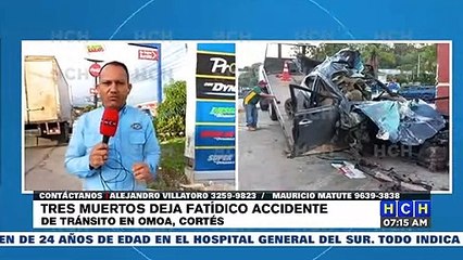 ¡Tragedia! Tres muertos deja aparatoso volcamiento en Omoa
