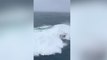 Moment mariner rescued by US Coast Guard as vessel capsized by huge wave