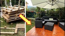 How to Make PATIO DECKING Using Free Wooden PALLET Easy & Cheap DIY Terrace Deck