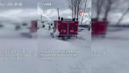 Bakan Koca: "Van'da bir köyden ihbar aldığımız hastaya Snowtrack ambulansla ulaşıldı"