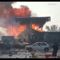 Meksika'da benzin istasyonunda büyük patlama