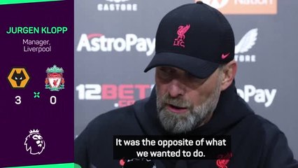 'We caused that misery' - Klopp bemoans 'horrible' Liverpool loss