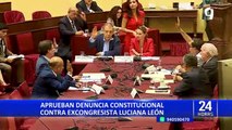 Luciana León: aprueban informe final sobre denuncia constitucional contra excongresista