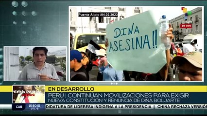 Perú: Manifestante se concentran en la plaza Dos de Mayo