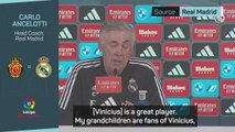 My grandchildren love Vinicius - Ancelotti