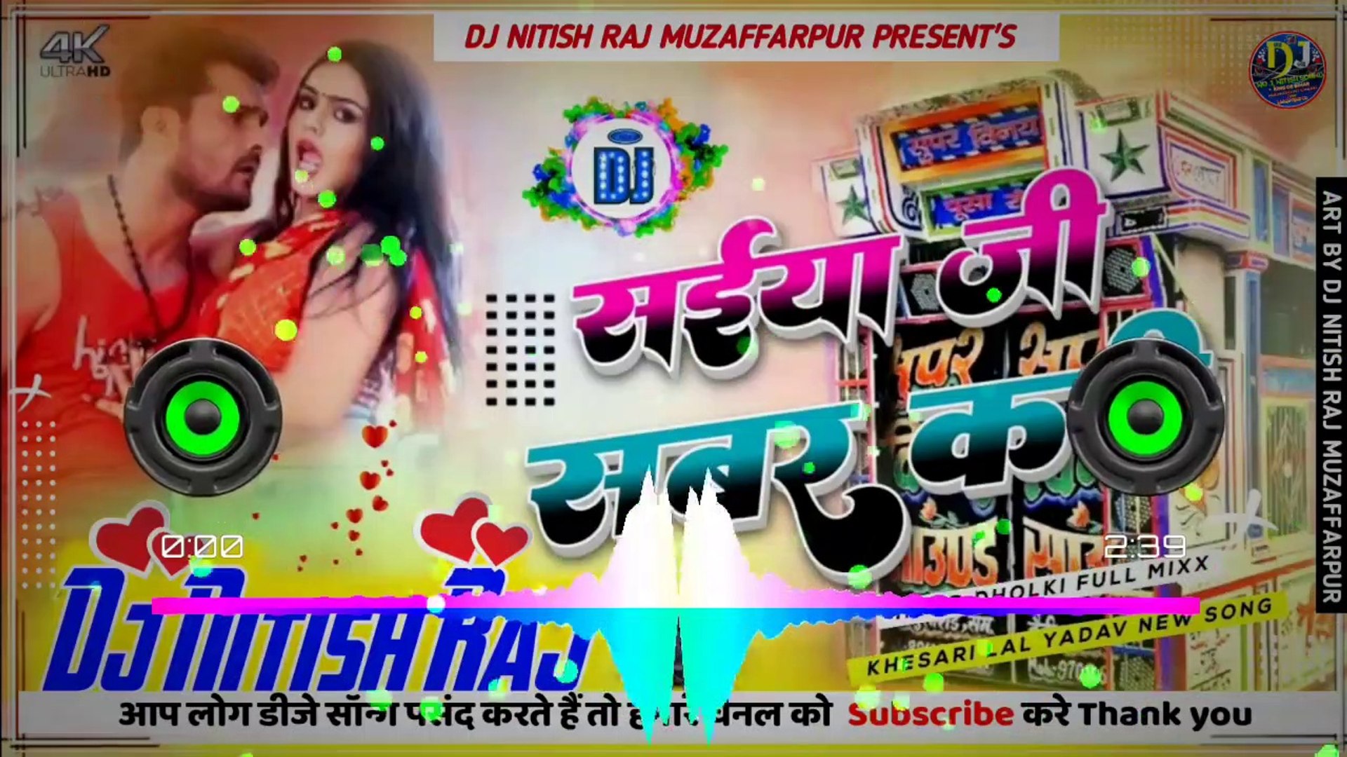 Saiya Ji Sabar Kari Dj Remix Khesari Lal Yadav New Bhojpuri Hard Dholki  Mixx Dj Nitish Raj
