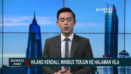 Diduga Hilang Kendali, Sebuah Minibus Terjun ke Halaman Vila di Bandung Barat, 5 Orang Terluka