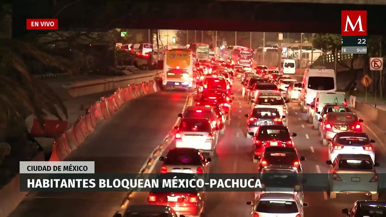 Bloquean tramo de la autopista México-Pachuca por falta de agua