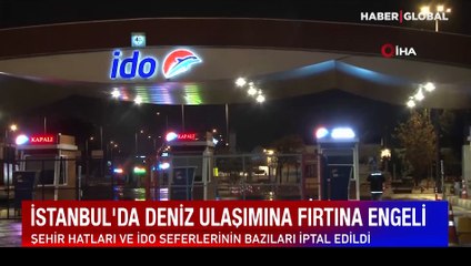 İstanbul'da deniz ulaşımına olumsuz hava engeli