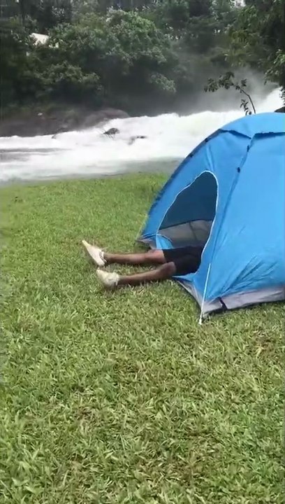 Camping at riverside