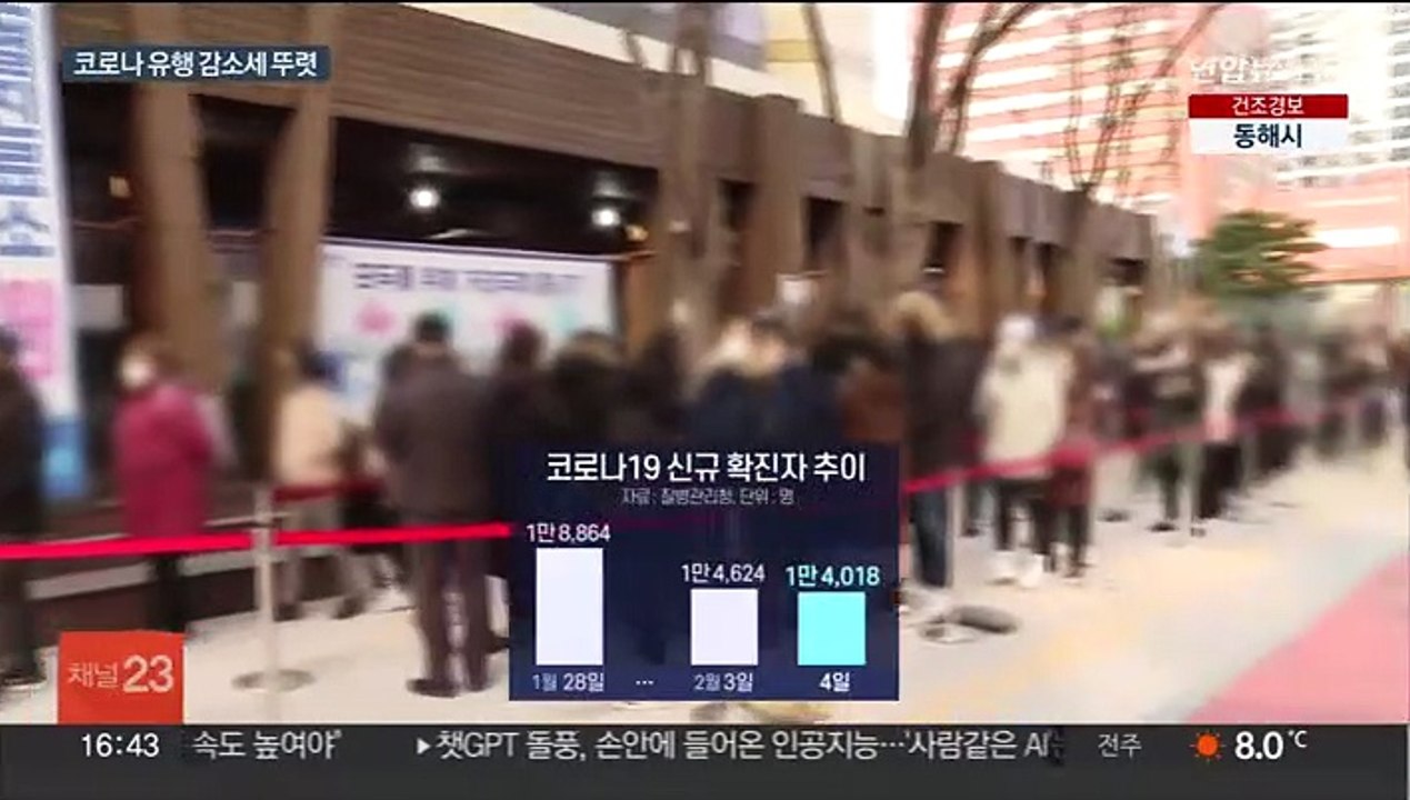 토요일로는 7개월 만에 최소 확진…"감소세 계속될 듯"