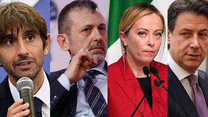 下载视频: Conte contro FdI Meloni scappa  Donzelli e Delmastro, sicurezza a rischio