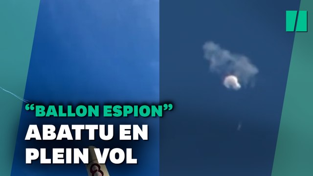 Les images du ballon espion chinois abattu par les États-Unis