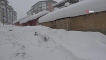 Bitlis'te yoğun kar yağışı sonrası araçlar kara gömüldü