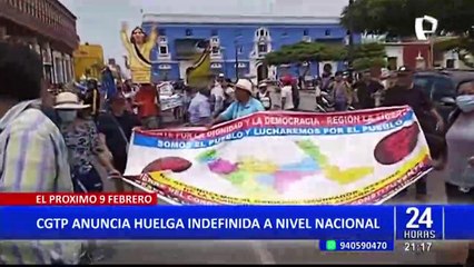 Confederación General de Trabajadores convoca a huelga indefinida a nivel nacional
