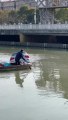Nehre Uçan Otomobildeki Sürücünün Kurtarılma Anı Kameralara Yansıdı