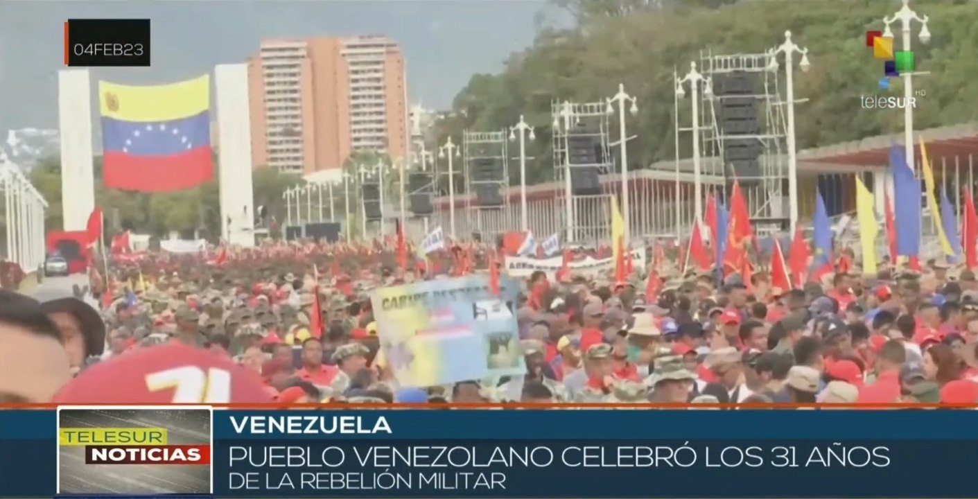 Venezolanos recuerdan a Chávez y la rebelión cívico-militar del 4 de febrero