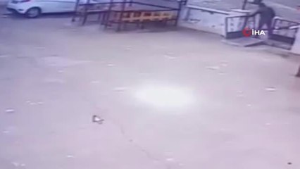 Güpegündüz sitenin demir kapısını çaldı