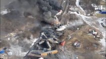 Train derailment causes massive fire in East Palestine