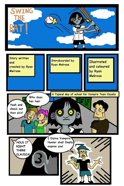 The New Girl Is A Vampire Webcomic EP 1 Swing The Bat - Made with Clipchamp