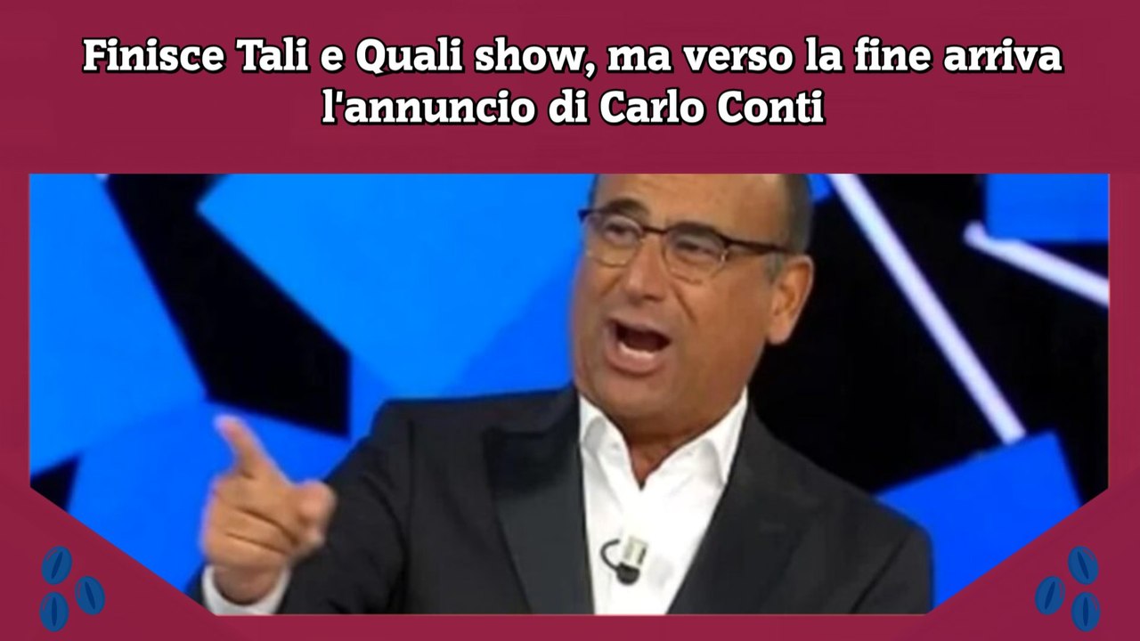 Finisce Tali e Quali show, ma verso la fine arriva l'annuncio di Carlo Conti