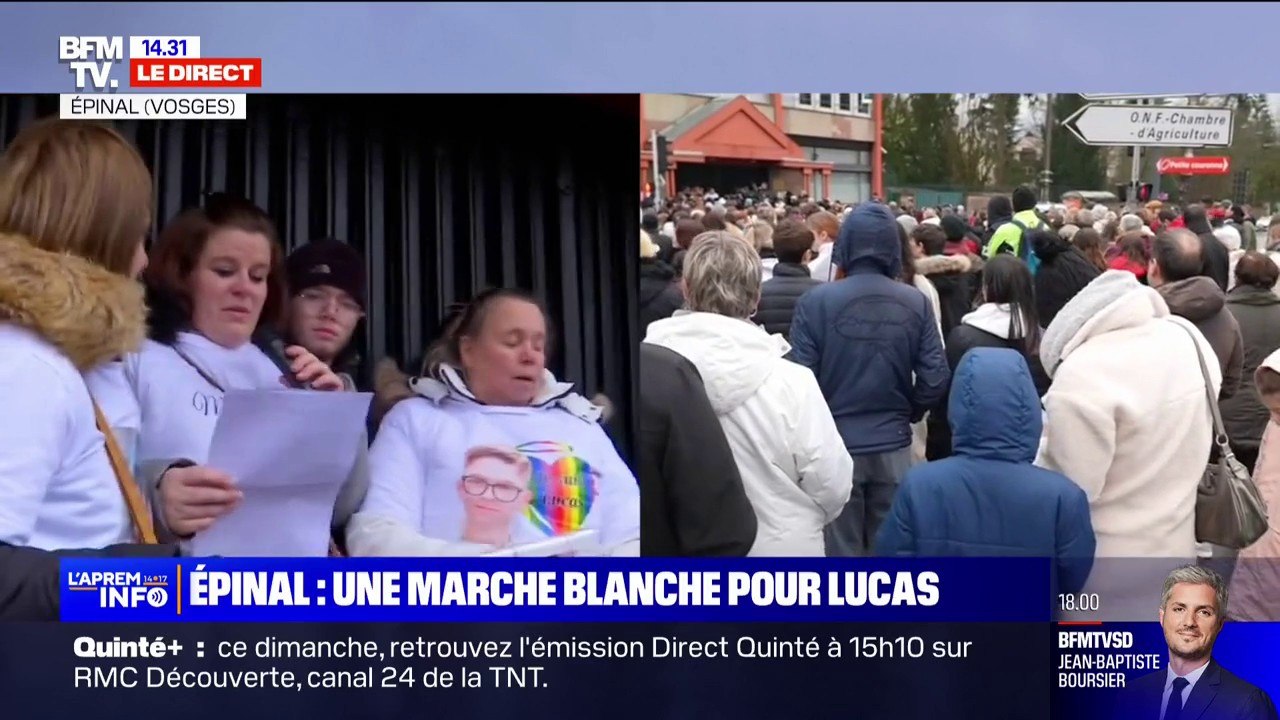 "Tu es dans mes pensées à chaque instant qui passe": l'émotion de la mère de Lucas lors de la marche blanche