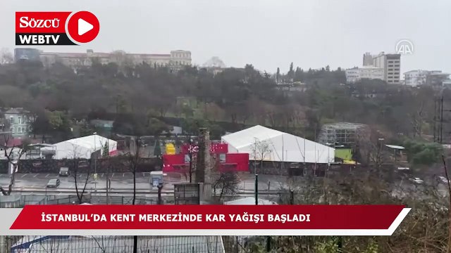 İstanbul'da kent merkezinde kar yağışı başladı