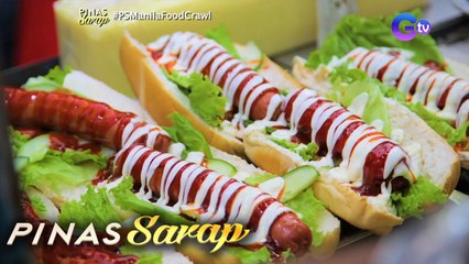 Pinipilahang hotdog on a bun sa Divisoria | Pinas Sarap