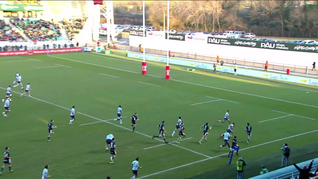 TOP 14 - Essai de Mathias COLOMBET (SP) - Section Paloise - Racing 92 - Saison 2022:2023