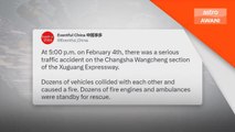 Kemalangan | 16 maut nahas hampir 50 kenderaan di lebuh raya China
