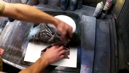 Art and crafts Tutorial - Black and White Nature Spacepainting_2