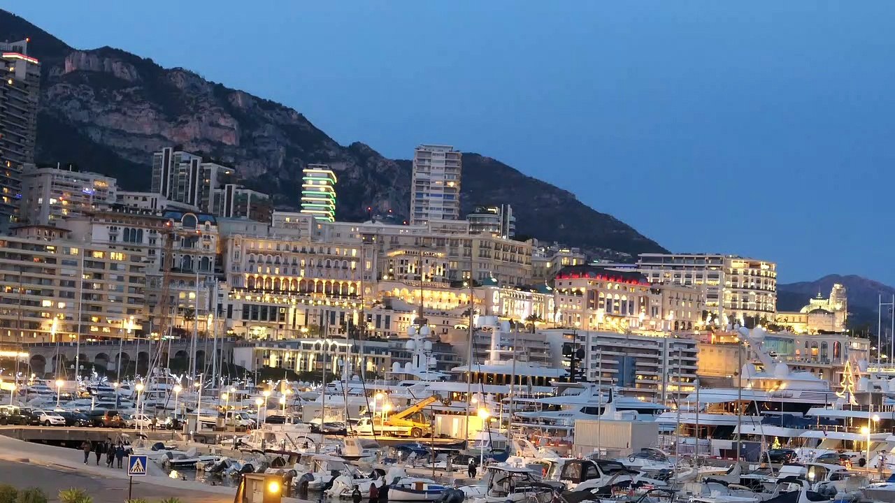 Monaco Port Hercule in Winter
