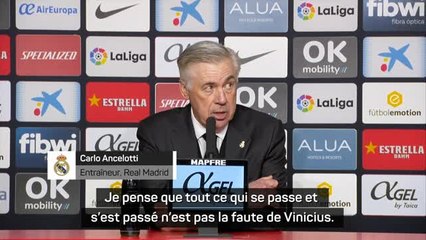20e j. - Ancelotti défend Vinicius : "Une atmosphère contre lui"